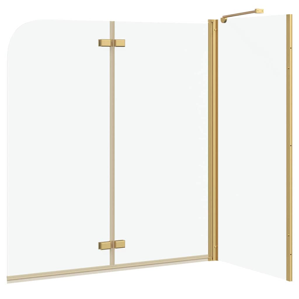 Bruser Indhegning Guld 120 x 68 x 130 cm ESG Glas og Aluminium