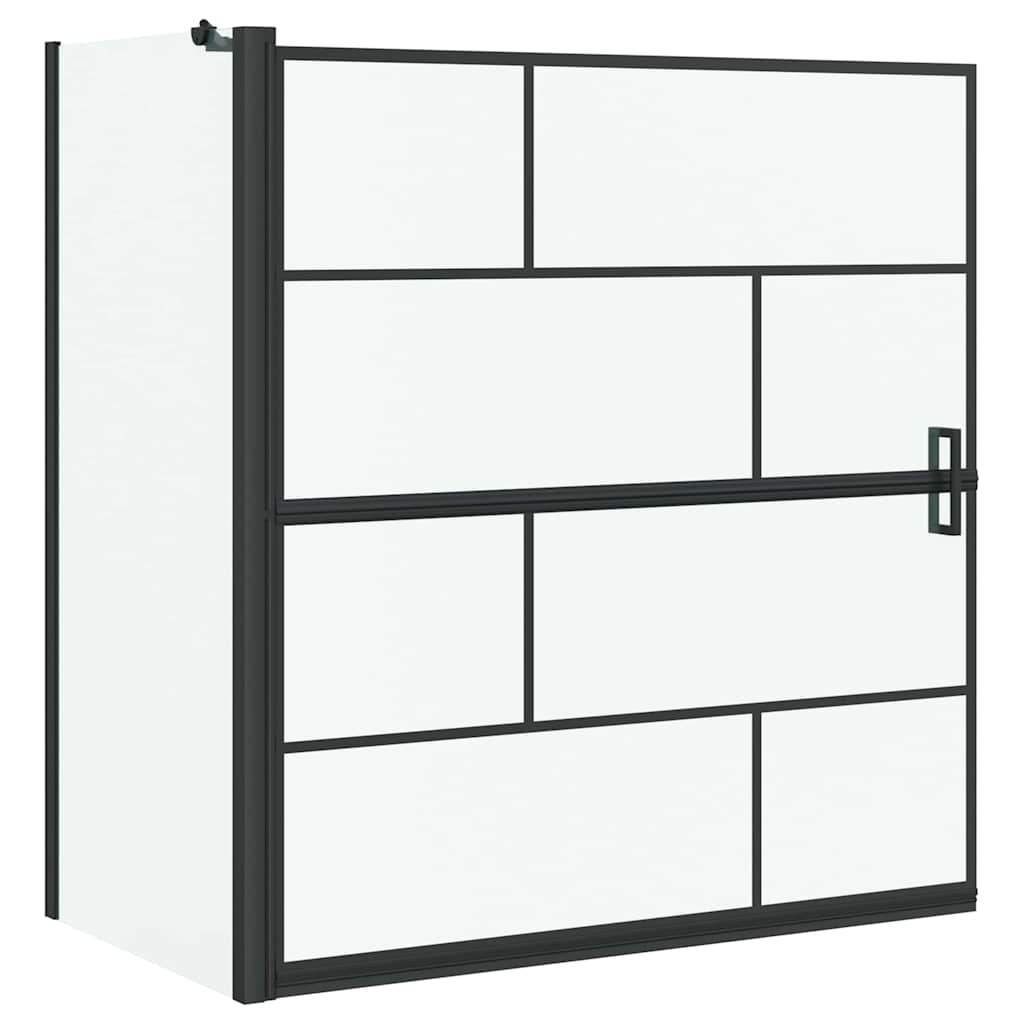 Bade Bruse skærm Sort og Gennemsigtig 116 x 68 x 128 cm