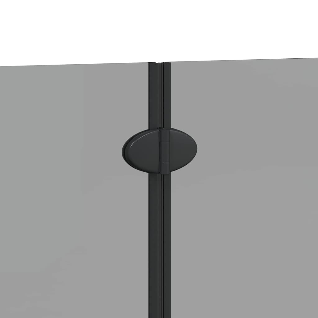 Bruser Indhegning Sort 95 x 140 cm ESG Glas og Aluminium