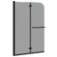 Bruser Indhegning Sort 95 x 140 cm ESG Glas og Aluminium