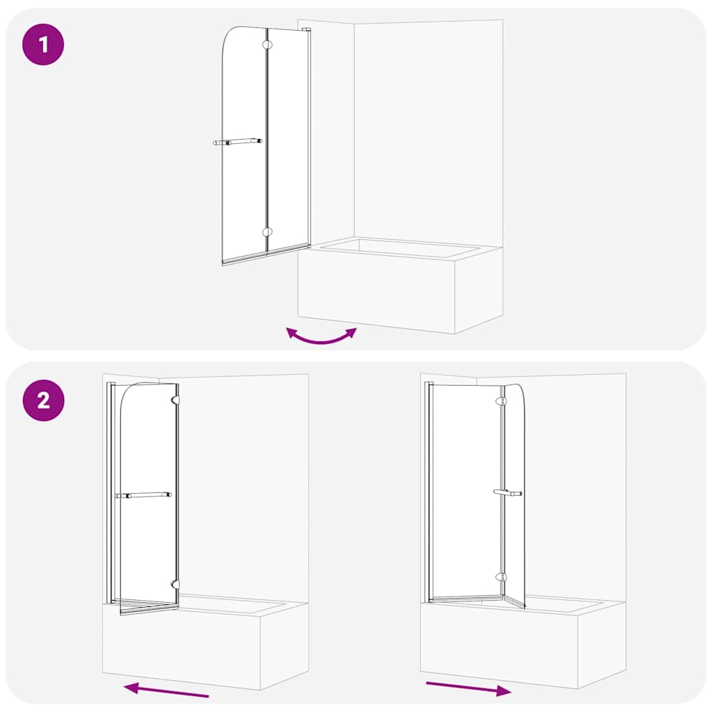 Bruser Indhegning Sort 95 x 140 cm ESG Glas og Aluminium