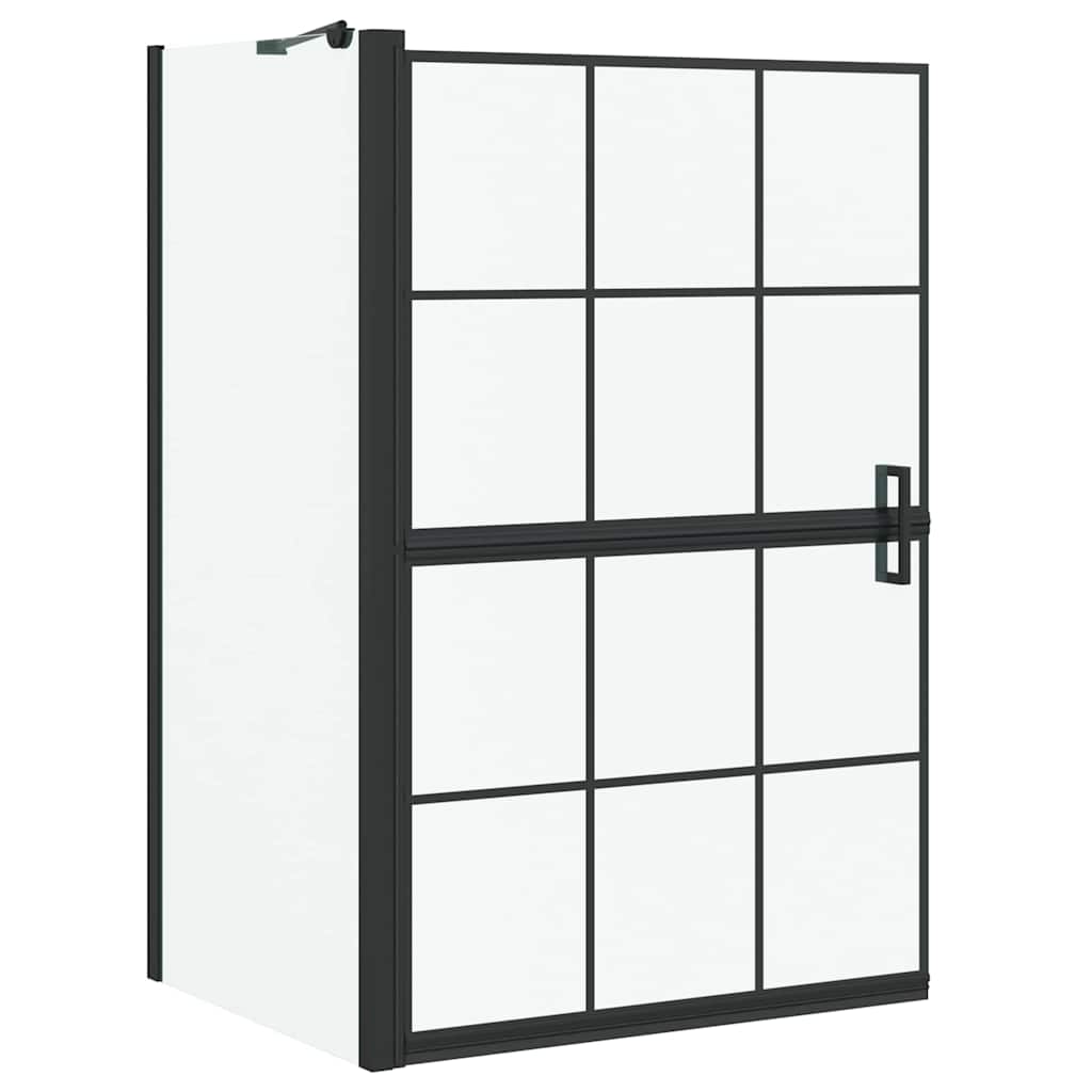 Bade Bruse skærm Sort og Gennemsigtig 80 x 68 x 128 cm