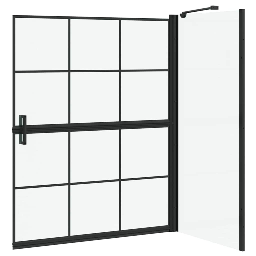 Bade Bruse skærm Sort og Gennemsigtig 100 x 68 x 128 cm
