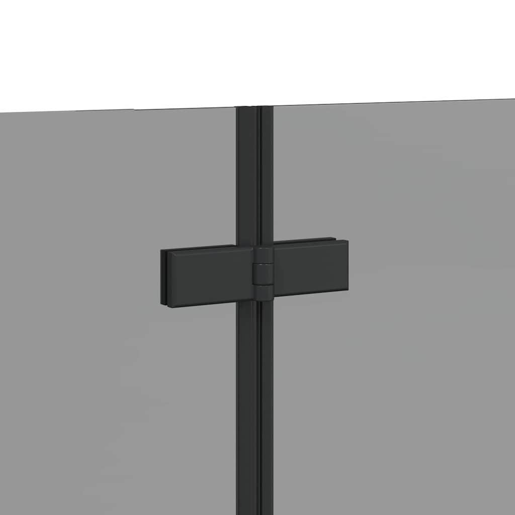 Foldbar Bruseafskærmning Sort 130 x 138 cm