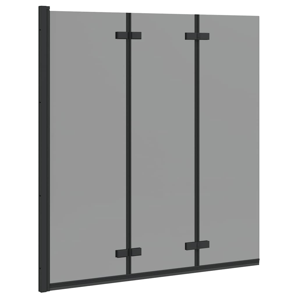 Foldbar Bruseafskærmning Sort 130 x 138 cm