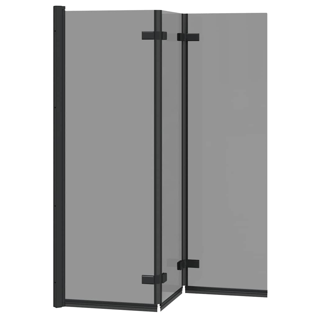 Foldbar Bruseafskærmning Sort 130 x 138 cm