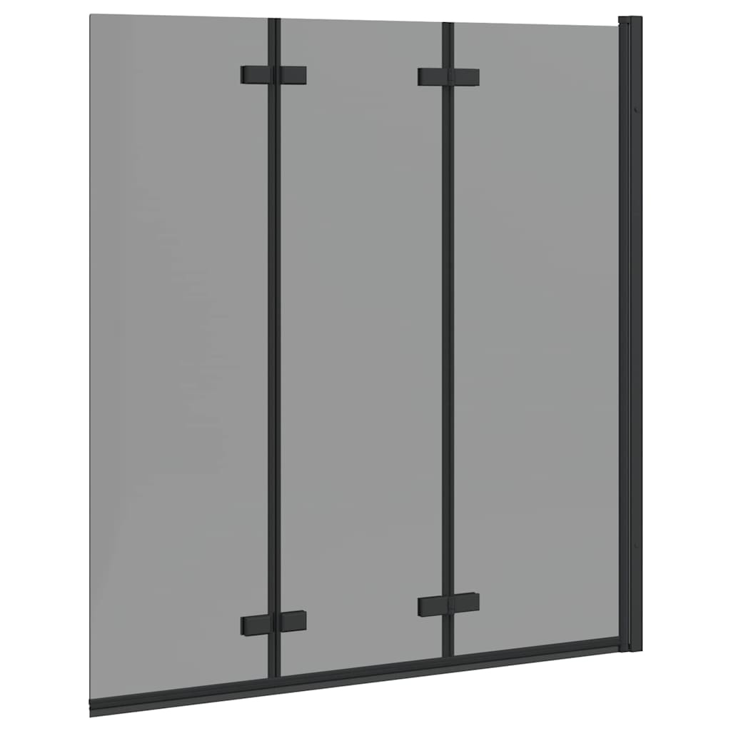 Foldbar Bruseafskærmning Sort 130 x 138 cm