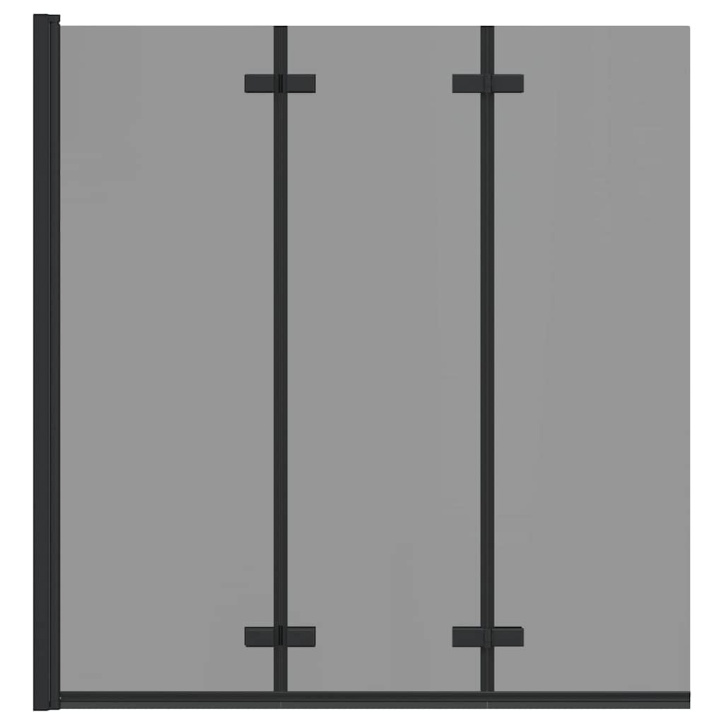 Foldbar Bruseafskærmning Sort 130 x 138 cm