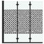 Bruser Indhegning Sort og Gennemsigtig 130 x 130 cm hærdet glas