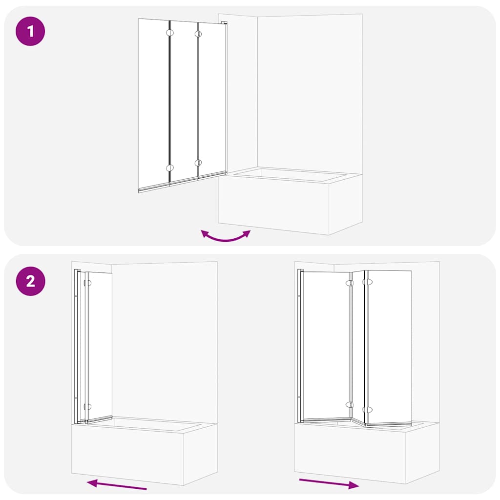 Bruser Indhegning Sort og Gennemsigtig 130 x 130 cm hærdet glas