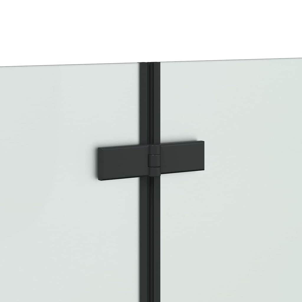 Foldbar Bruseafskærmning Sort 130 x 138 cm