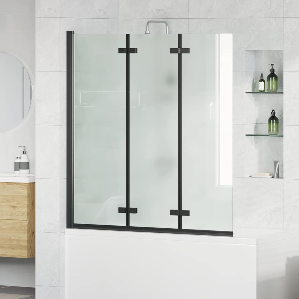 Foldbar Bruseafskærmning Sort 130 x 138 cm