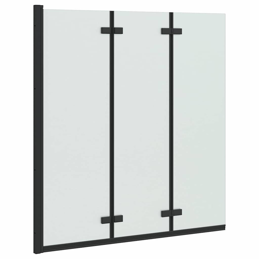 Foldbar Bruseafskærmning Sort 130 x 138 cm