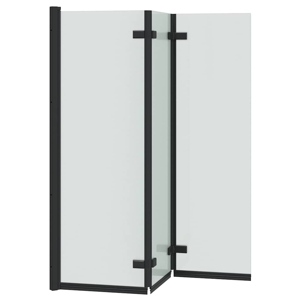 Foldbar Bruseafskærmning Sort 130 x 138 cm