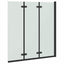 Foldbar Bruseafskærmning Sort 130 x 138 cm