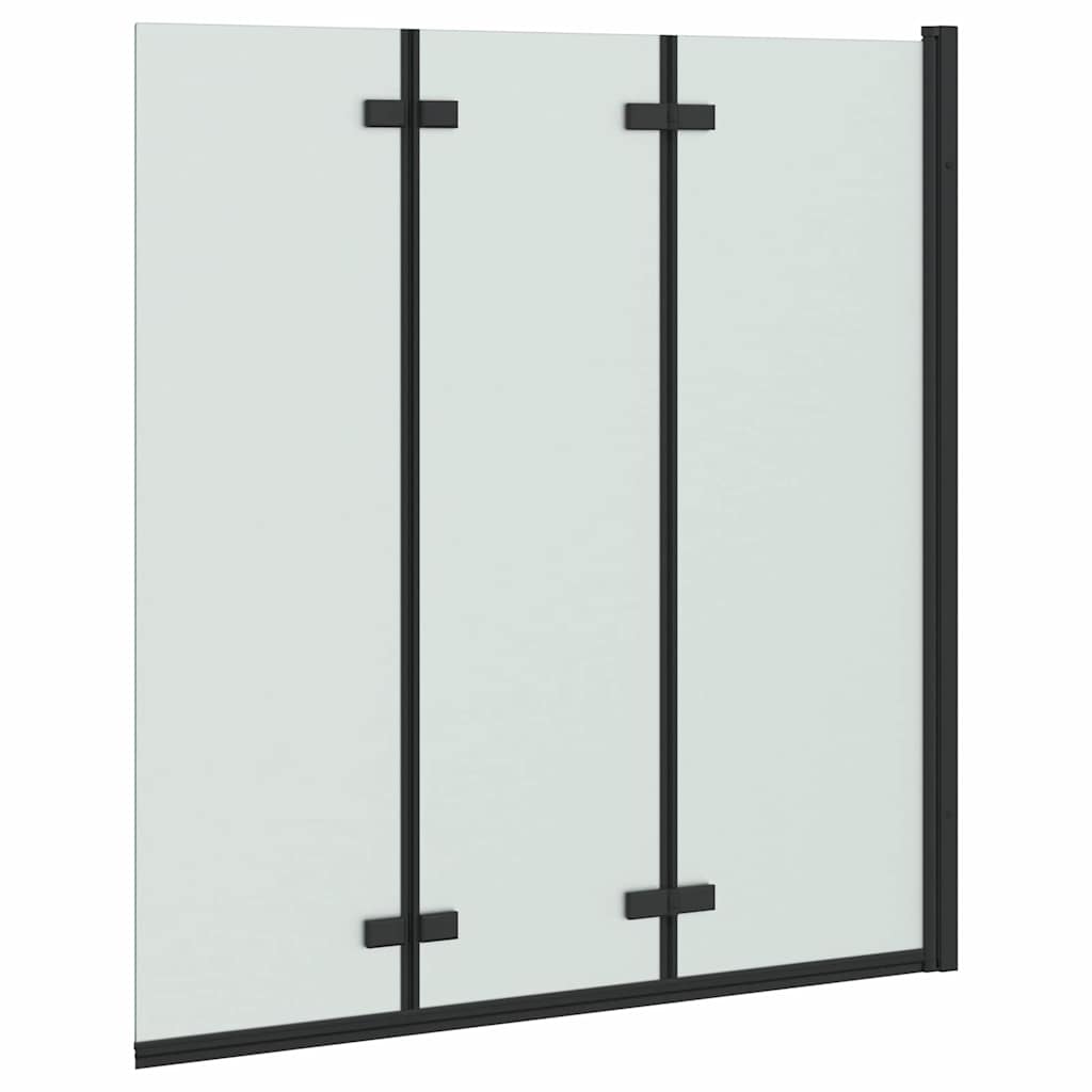 Foldbar Bruseafskærmning Sort 130 x 138 cm