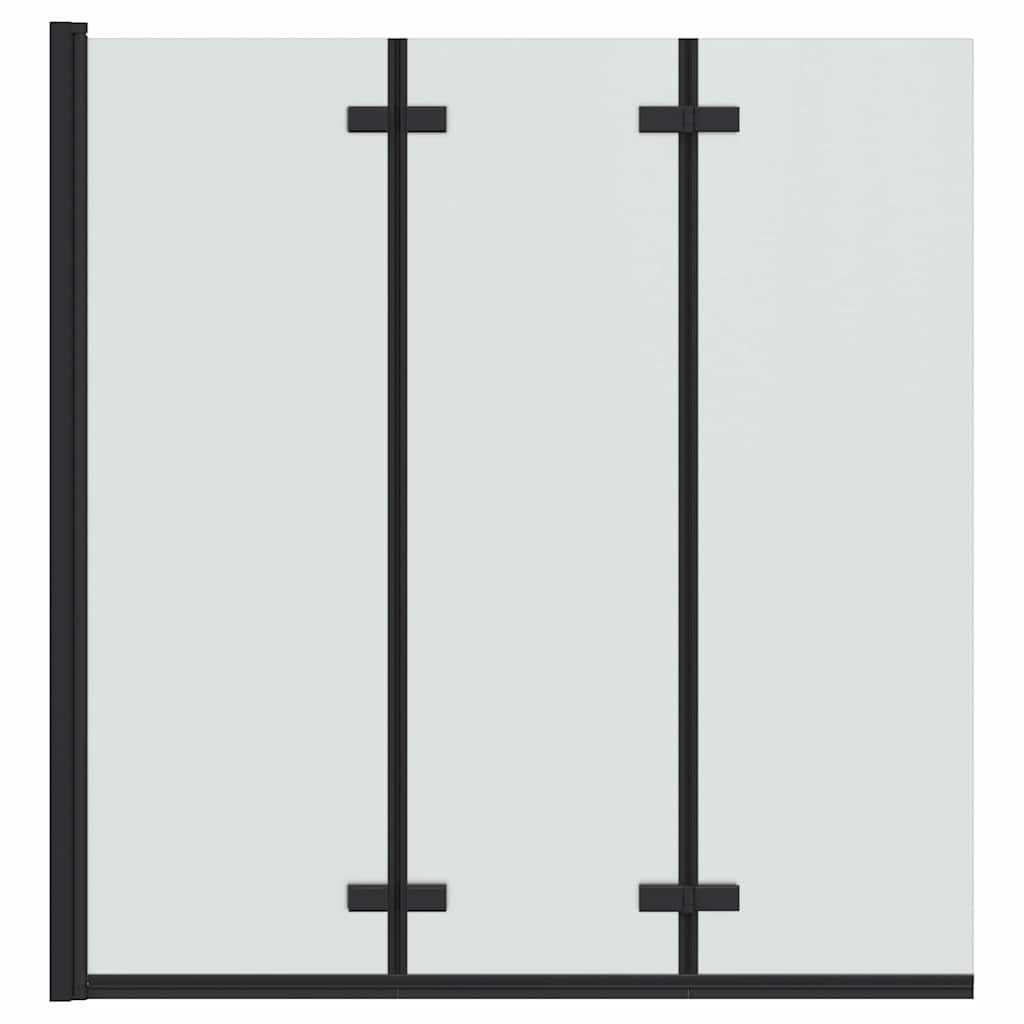 Foldbar Bruseafskærmning Sort 130 x 138 cm