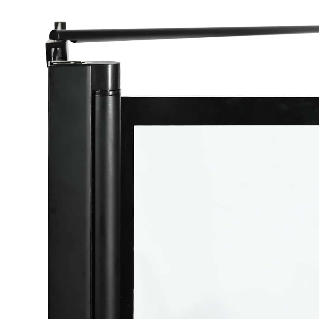 Bade Bruse skærm Sort og Gennemsigtig 116 x 68 x 128 cm