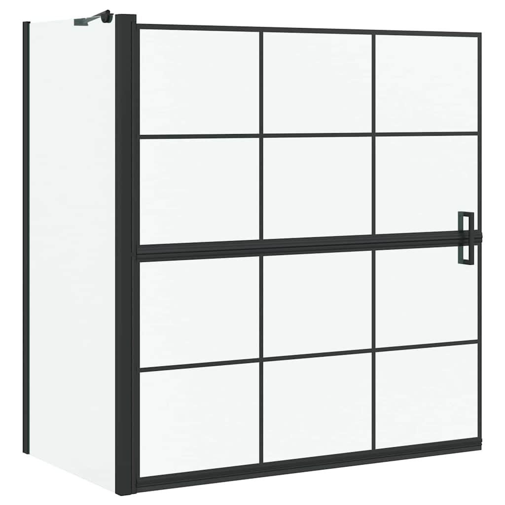Bade Bruse skærm Sort og Gennemsigtig 116 x 68 x 128 cm