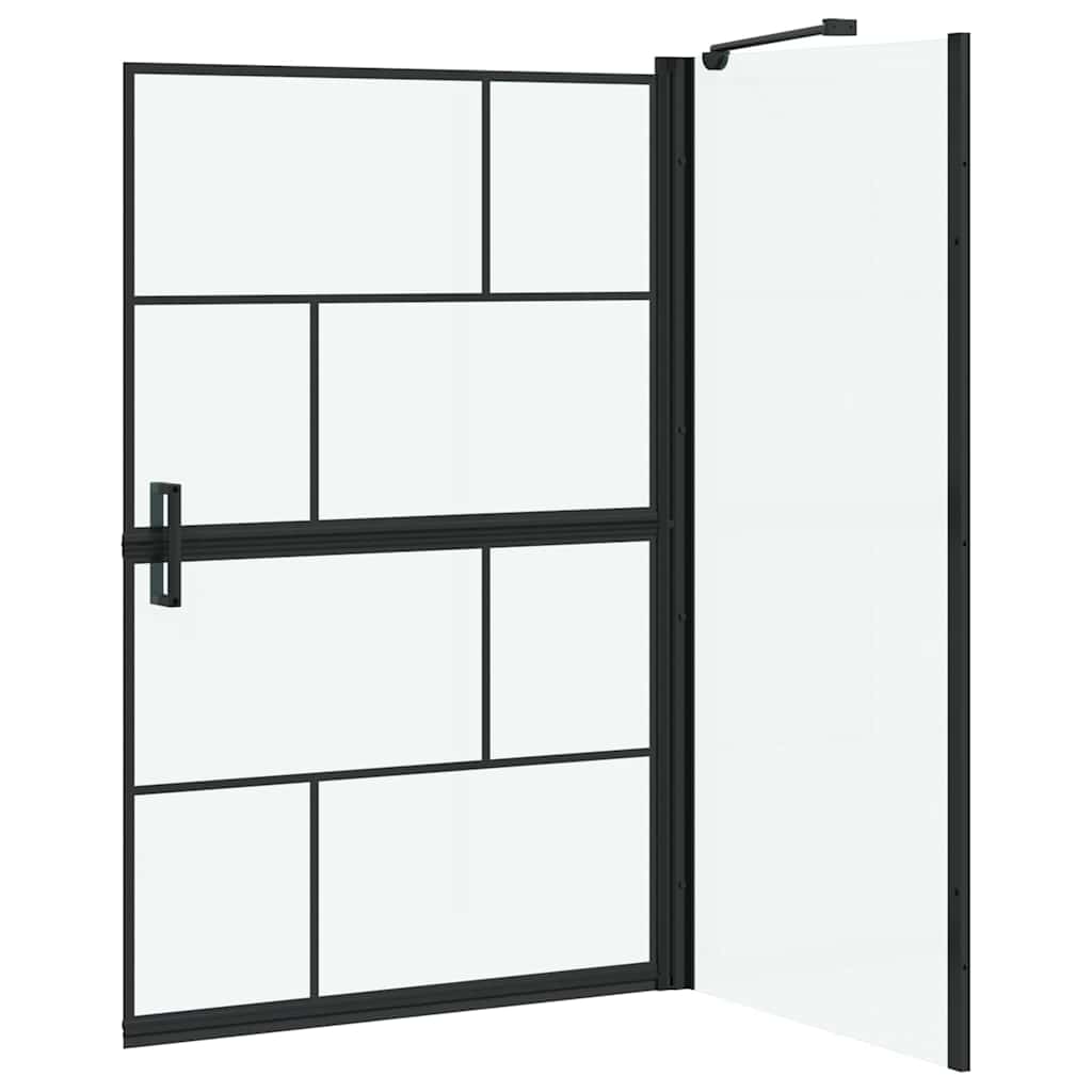 Bade Bruse skærm Sort og Gennemsigtig 80 x 68 x 128 cm