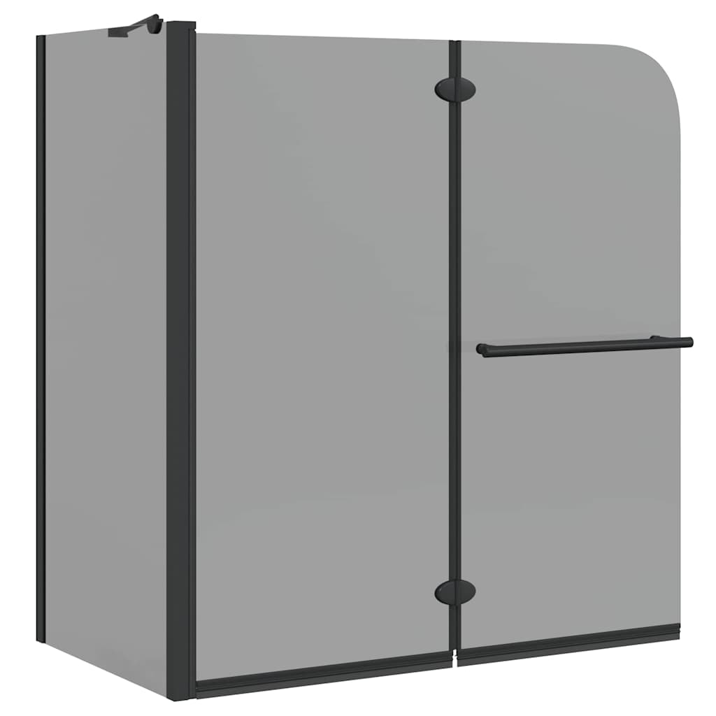 Bi-folding brusekabine Mørk gennemsigtig 120 x 67 x 129 cm