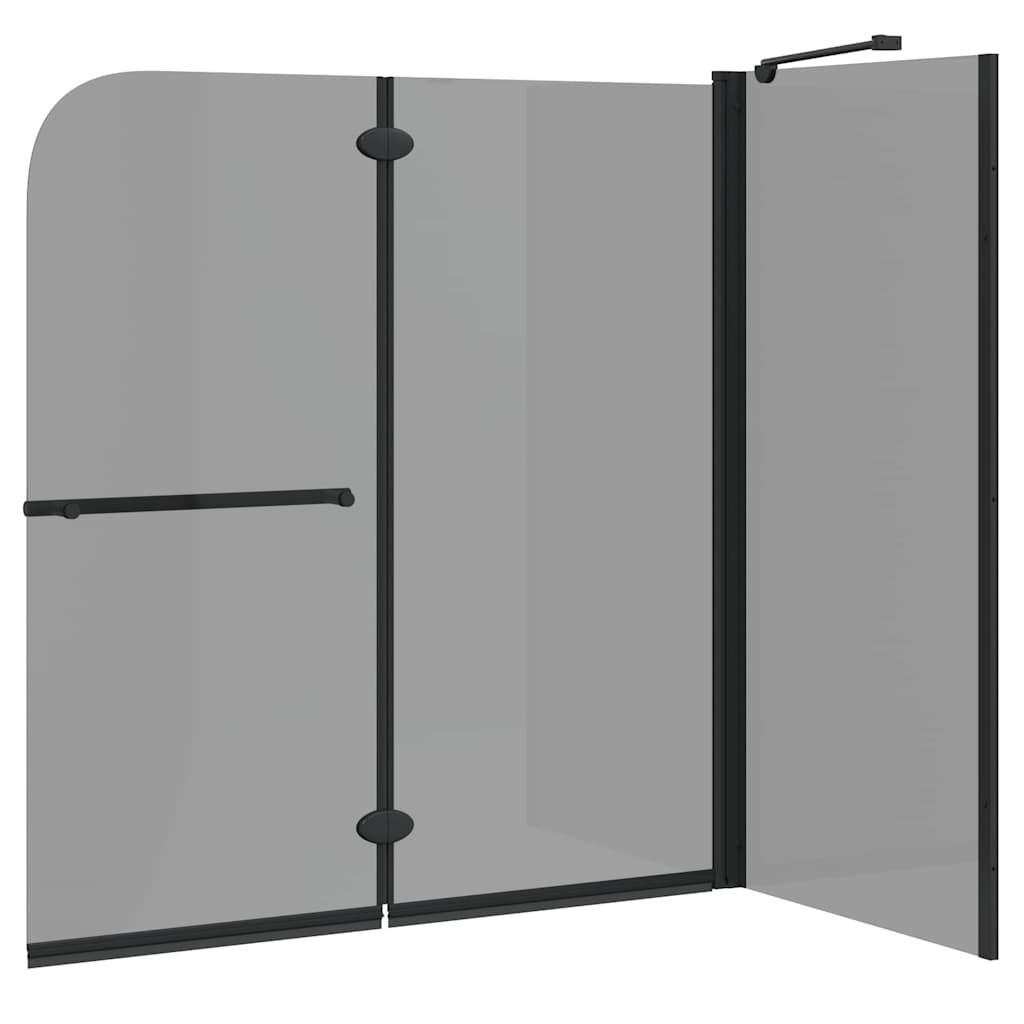 Bi-folding brusekabine Mørk gennemsigtig 120 x 67 x 129 cm