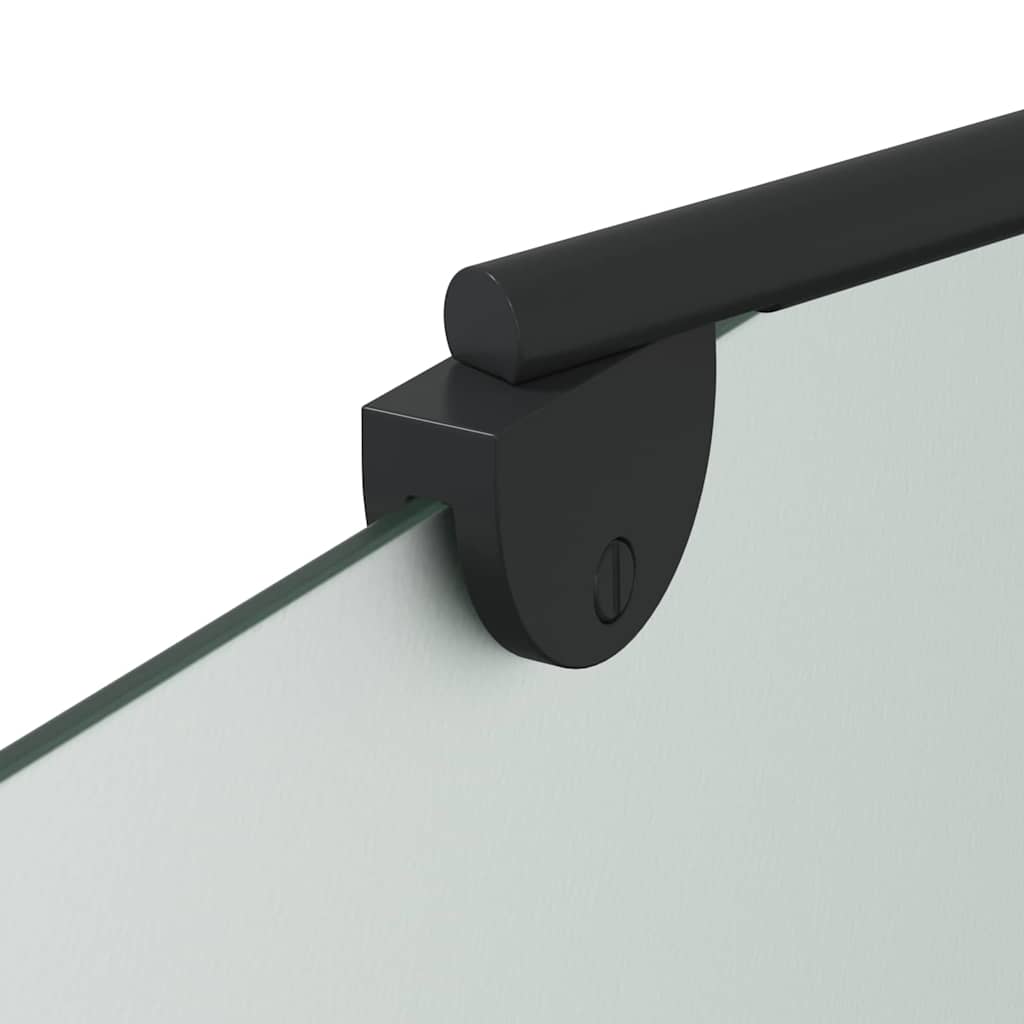 Bruser Indhegning Sort 120 x 68 x 130 cm ESG Glas og Aluminium