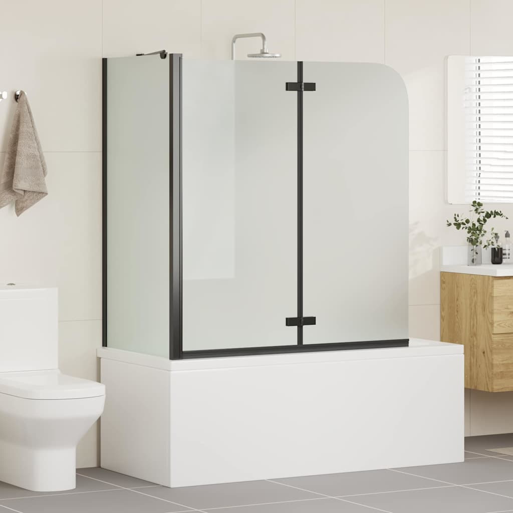 Bruser Indhegning Sort 120 x 68 x 130 cm ESG Glas og Aluminium
