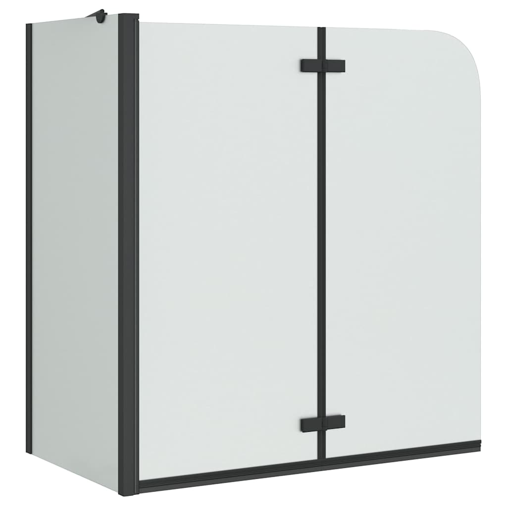 Bruser Indhegning Sort 120 x 68 x 130 cm ESG Glas og Aluminium