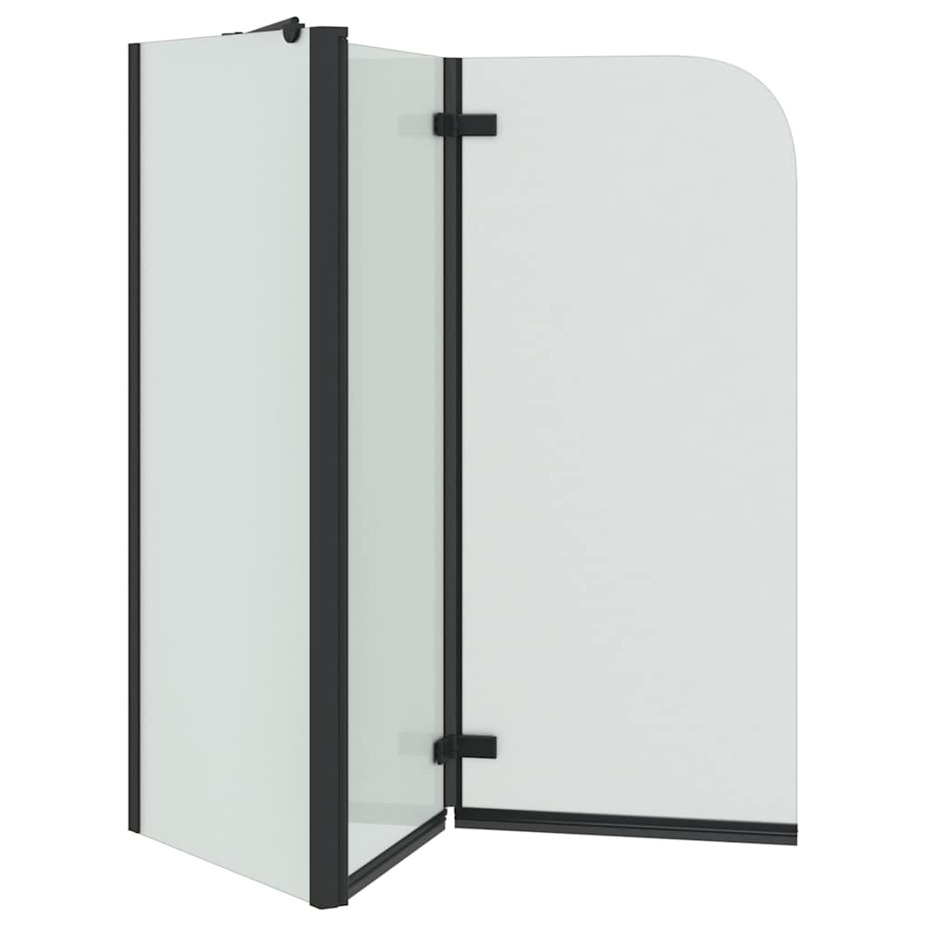 Bruser Indhegning Sort 120 x 68 x 130 cm ESG Glas og Aluminium