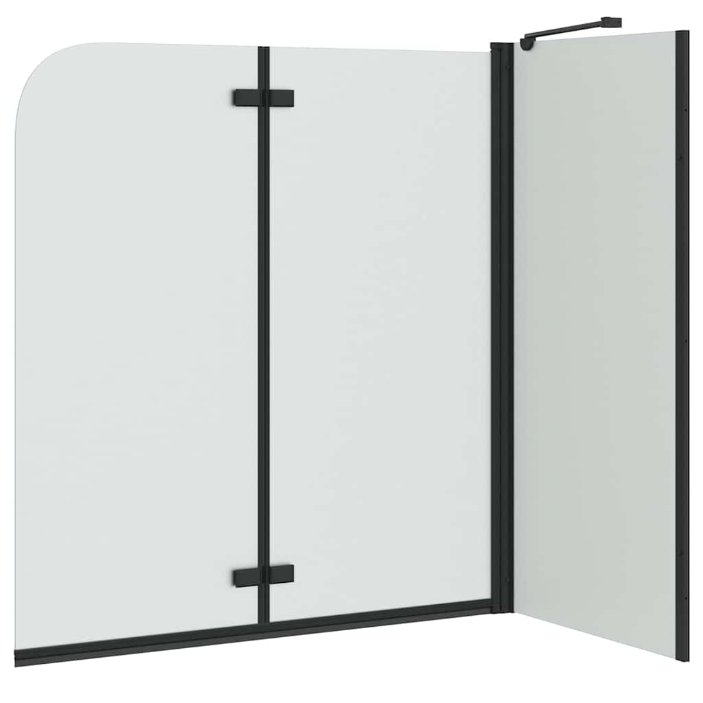 Bruser Indhegning Sort 120 x 68 x 130 cm ESG Glas og Aluminium
