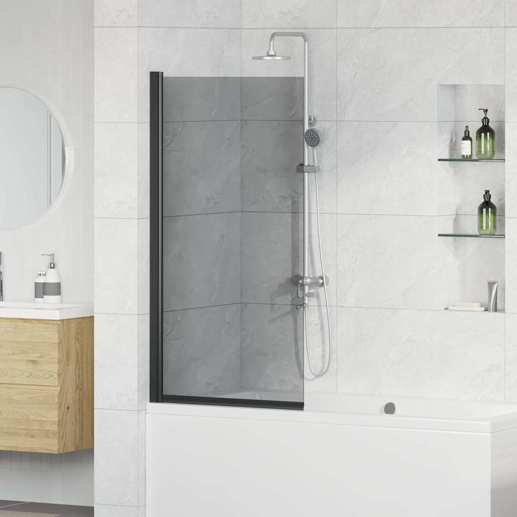 Bade Bruse skærm Sort 68 x 130 cm Sikkert glas