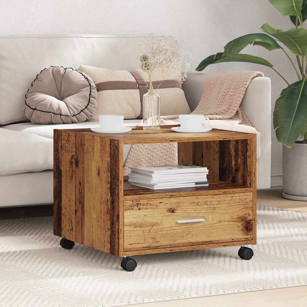 Sofabord Gammelt træ 55 x 55 x 45cm Konstrueret træ