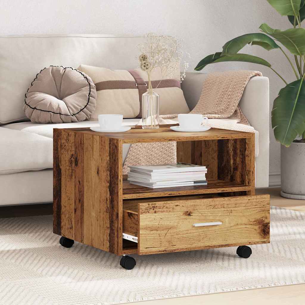 Sofabord Gammelt træ 55 x 55 x 45cm Konstrueret træ