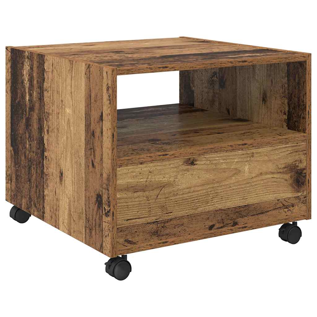 Sofabord Gammelt træ 55 x 55 x 45cm Konstrueret træ