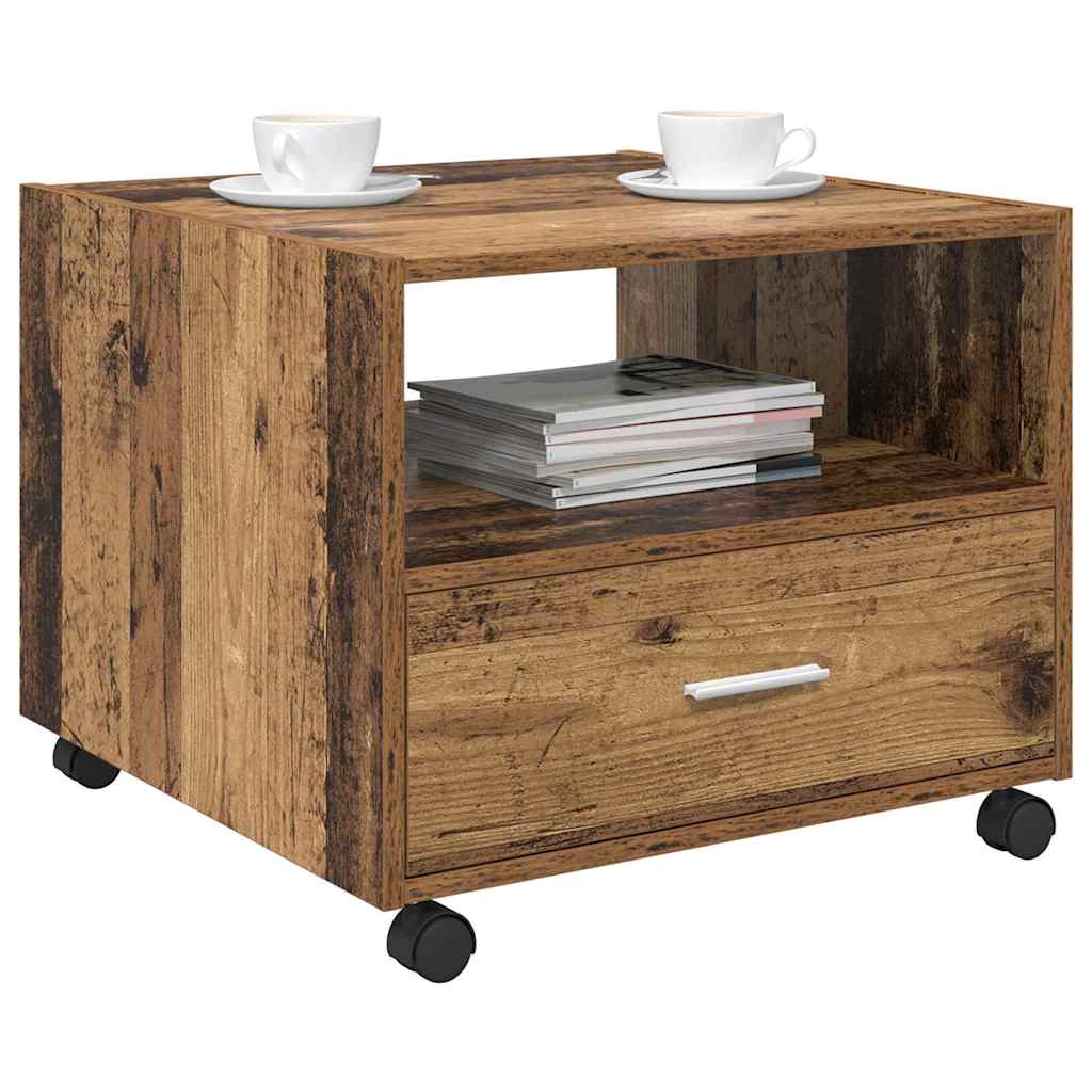 Sofabord Gammelt træ 55 x 55 x 45cm Konstrueret træ