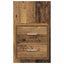 Vægmonteret natbord 2 stk. Gammelt træ 48,5 x 32,5 x 80 cm