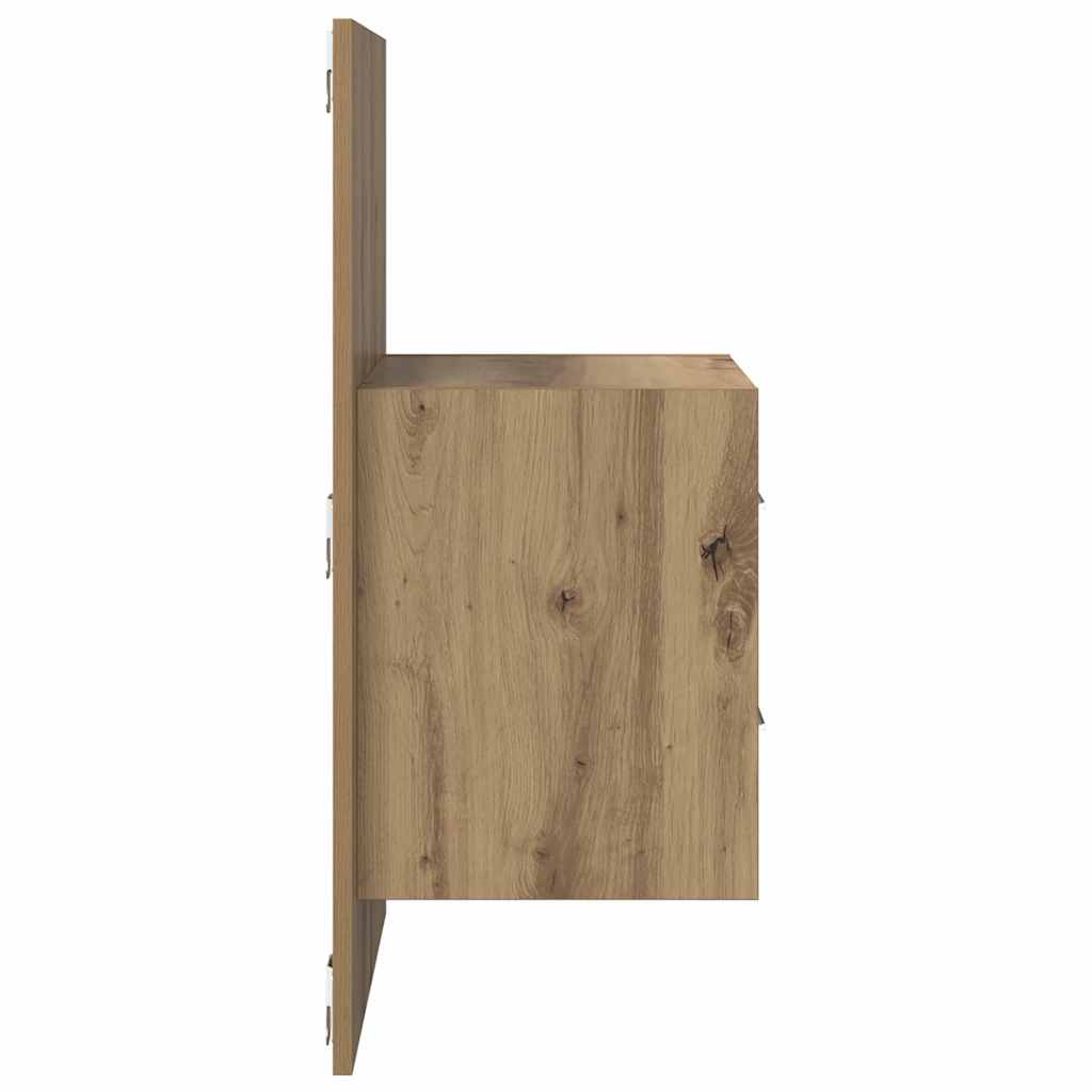 Vægmonteret natbord 2 stk. Artisan Egetræ 48,5 x 32,5 x 80 cm