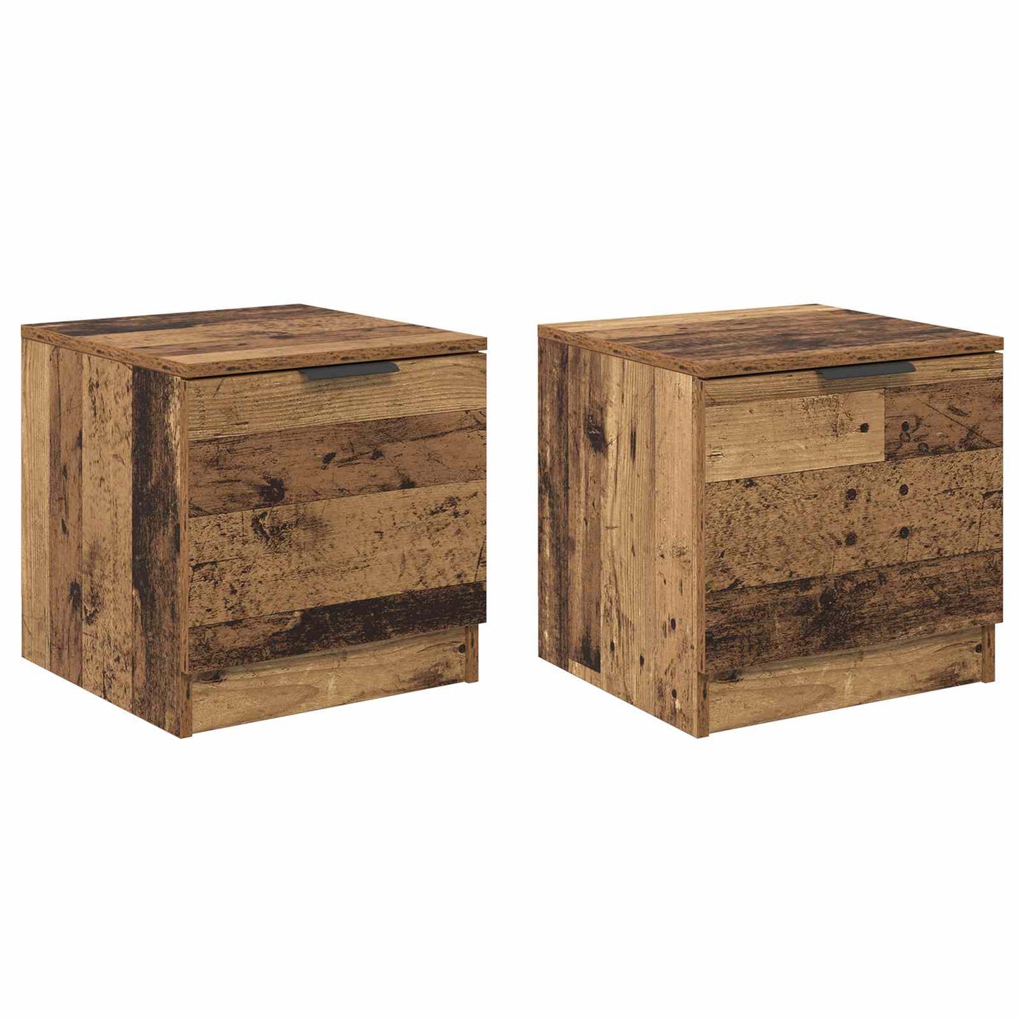 Sengeskab 2 stk. Gammelt træ 40 x 39 x 40 cm Konstrueret træ
