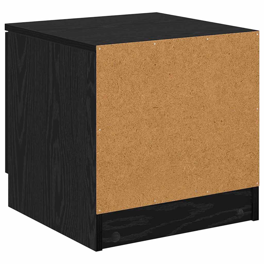 Sengeskab 2 stk. Sort eg 40 x 39 x 40 cm Konstrueret træ