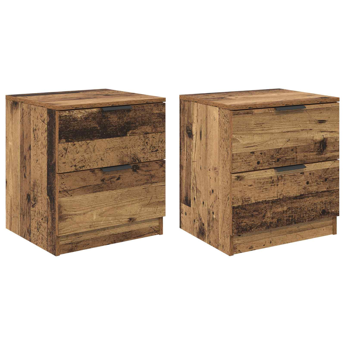 Natskab 2 stk. Gammelt træ 45 x 39 x 50cm Konstrueret træ
