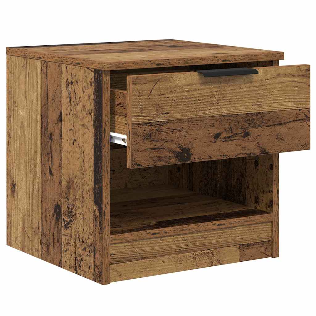 Sengeskab 2 stk. Gammelt træ 40 x 39 x 40 cm Konstrueret træ