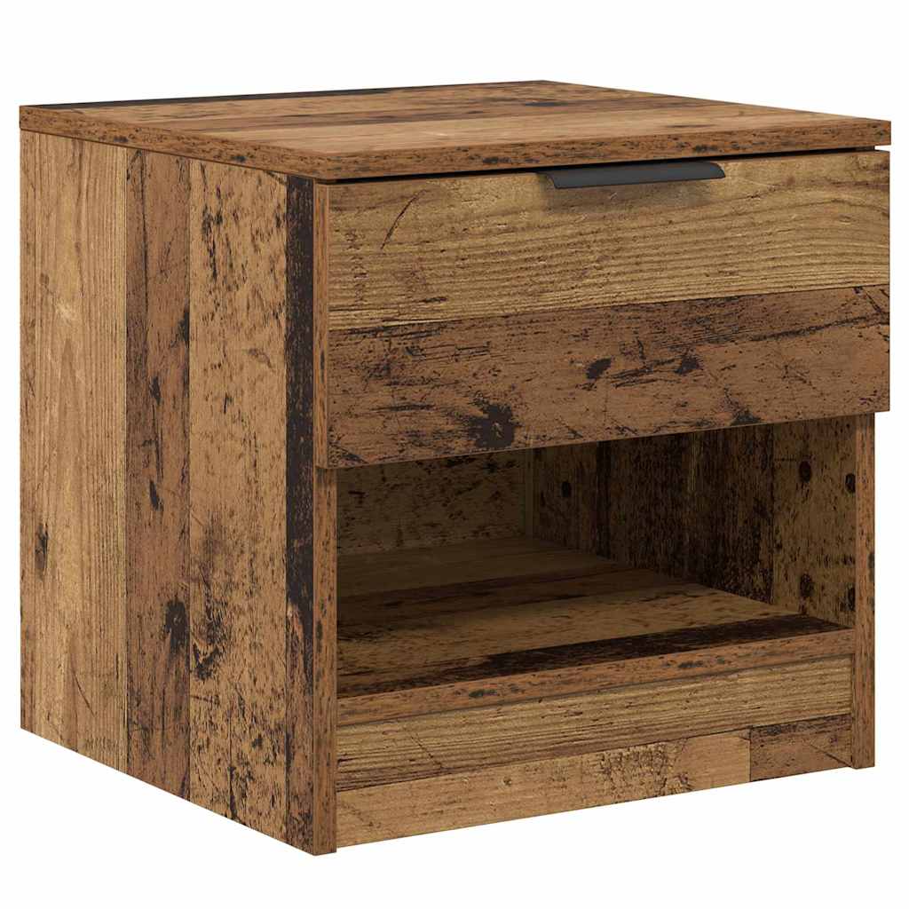 Sengeskab 2 stk. Gammelt træ 40 x 39 x 40 cm Konstrueret træ