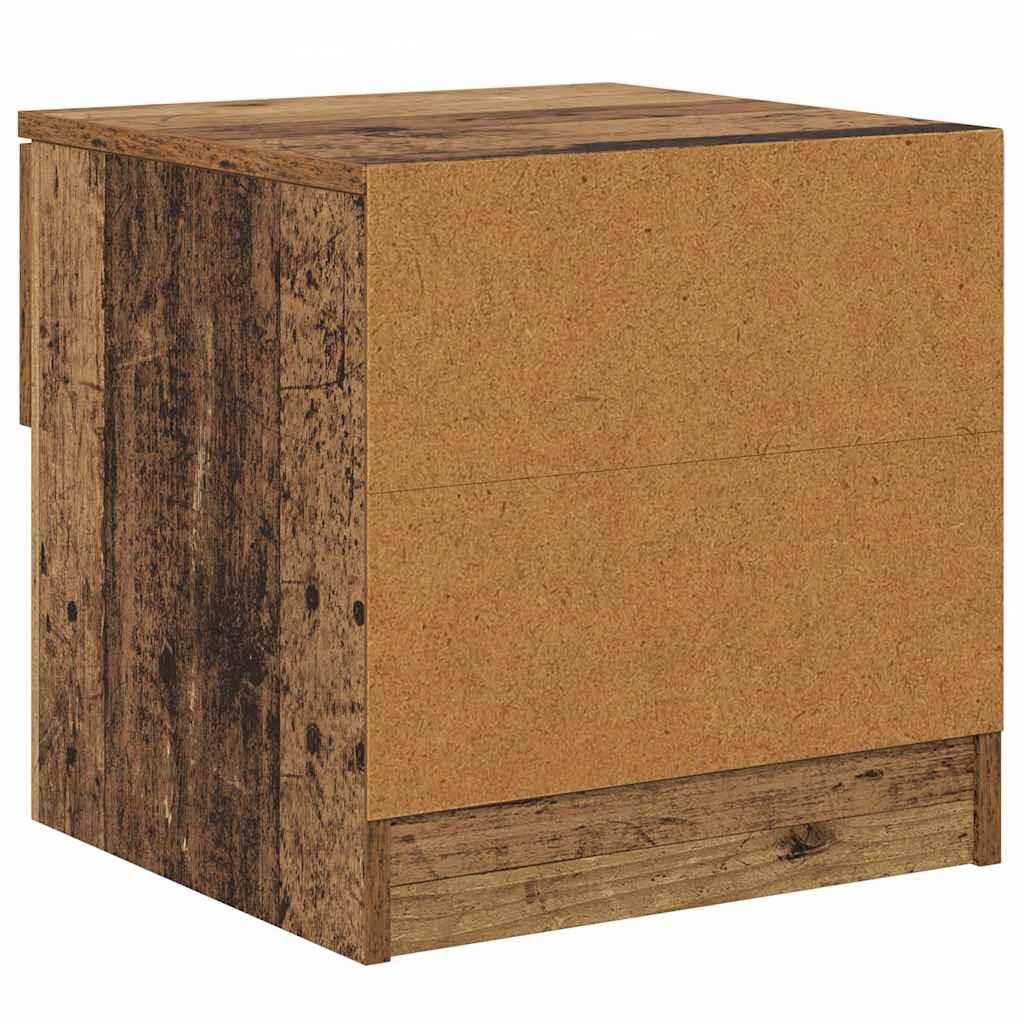 Sengeskab 2 stk. Gammelt træ 40 x 39 x 40 cm Konstrueret træ