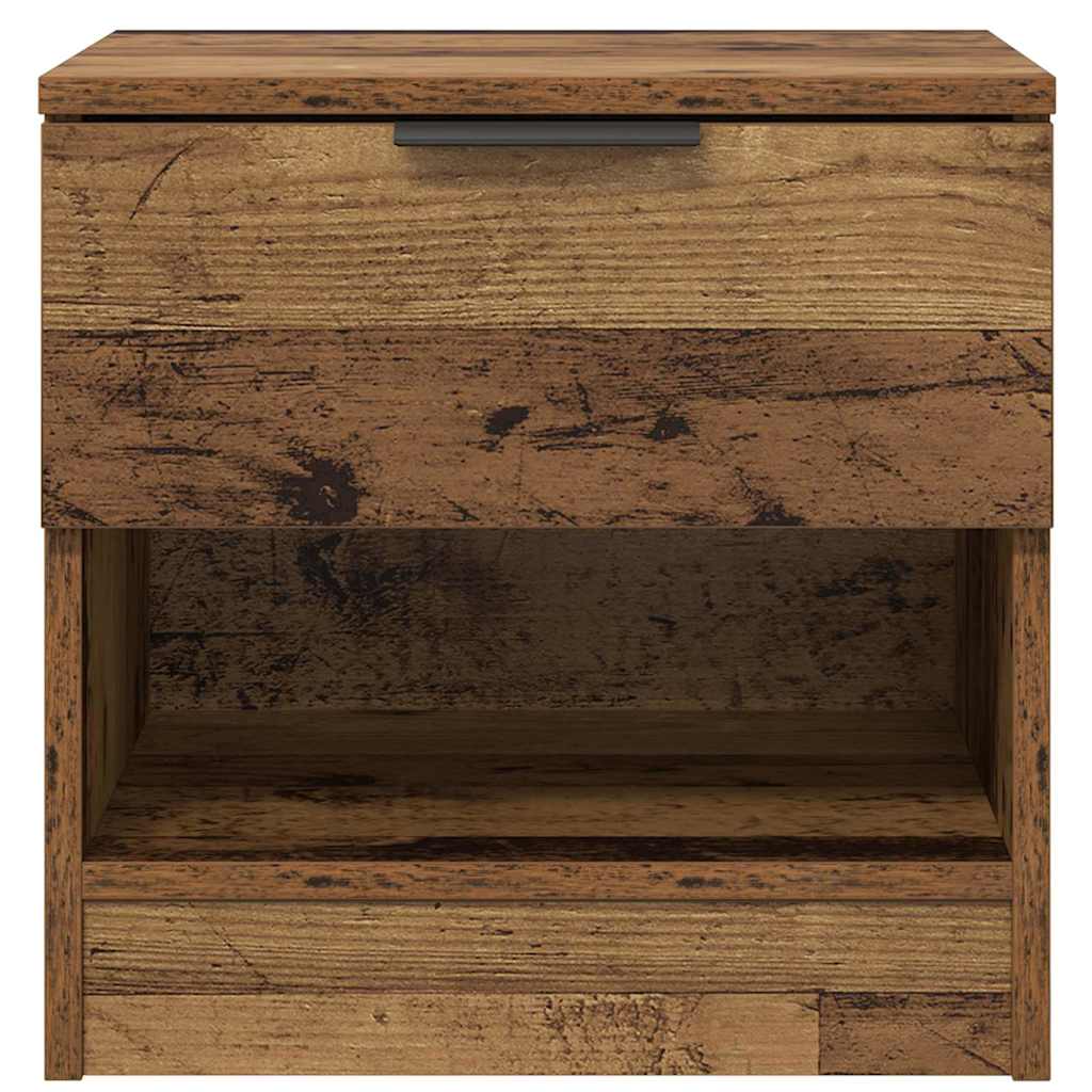Sengeskab 2 stk. Gammelt træ 40 x 39 x 40 cm Konstrueret træ