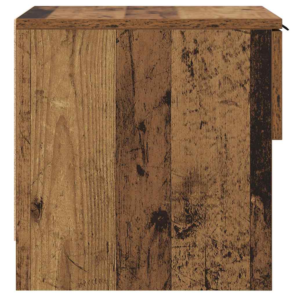 Sengeskab 2 stk. Gammelt træ 40 x 39 x 40 cm Konstrueret træ