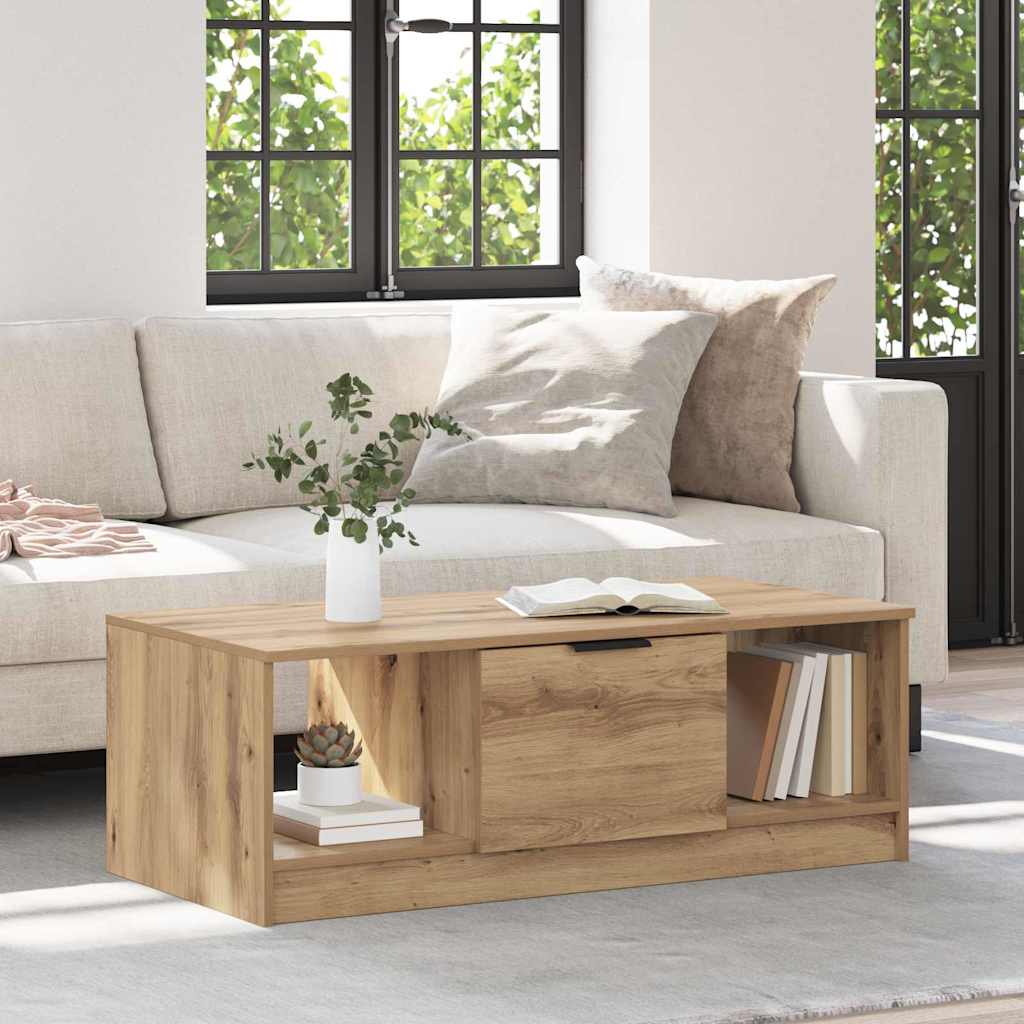 Sofabord Artisan Egetræ 102 x 50 x 36cm Konstrueret træ