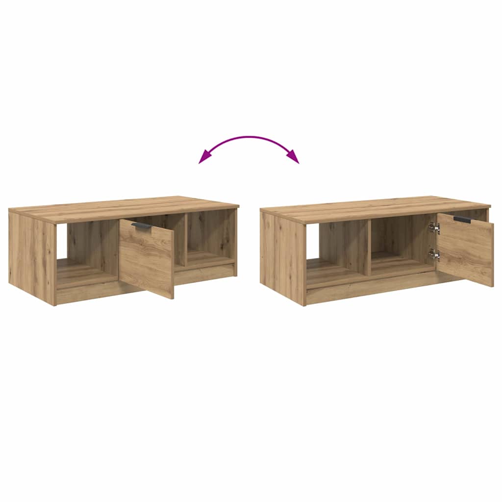Sofabord Artisan Egetræ 102 x 50 x 36cm Konstrueret træ