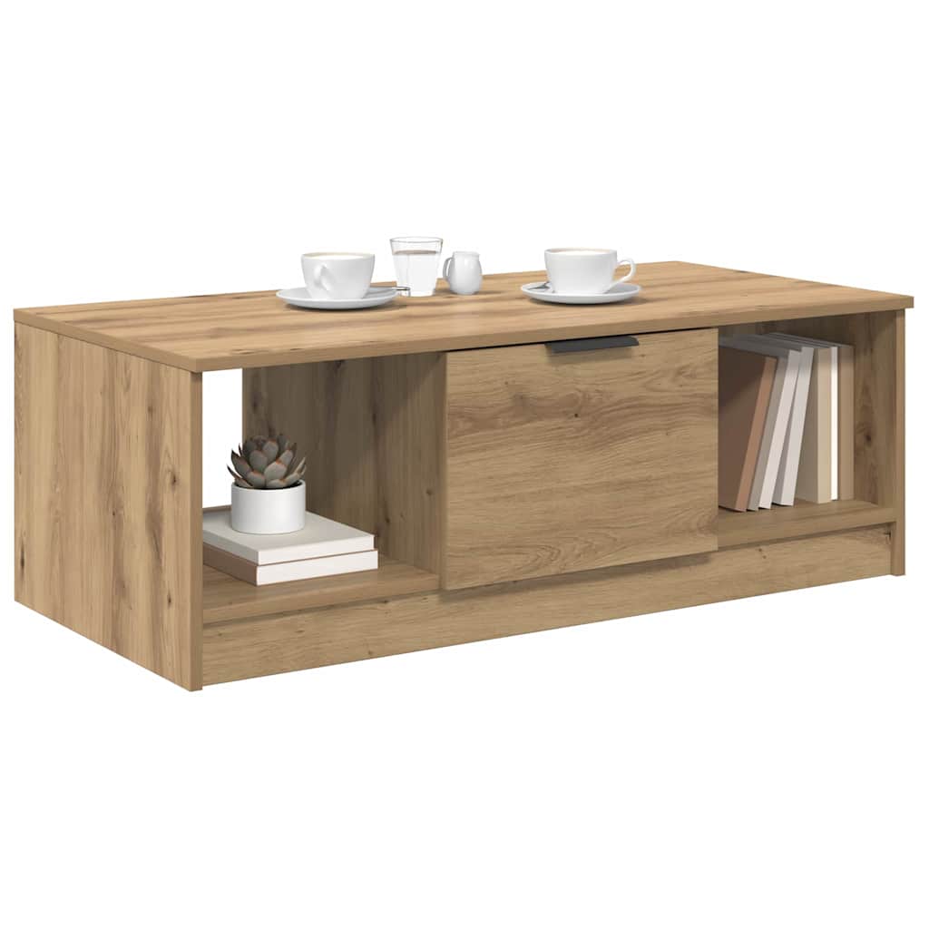 Sofabord Artisan Egetræ 102 x 50 x 36cm Konstrueret træ