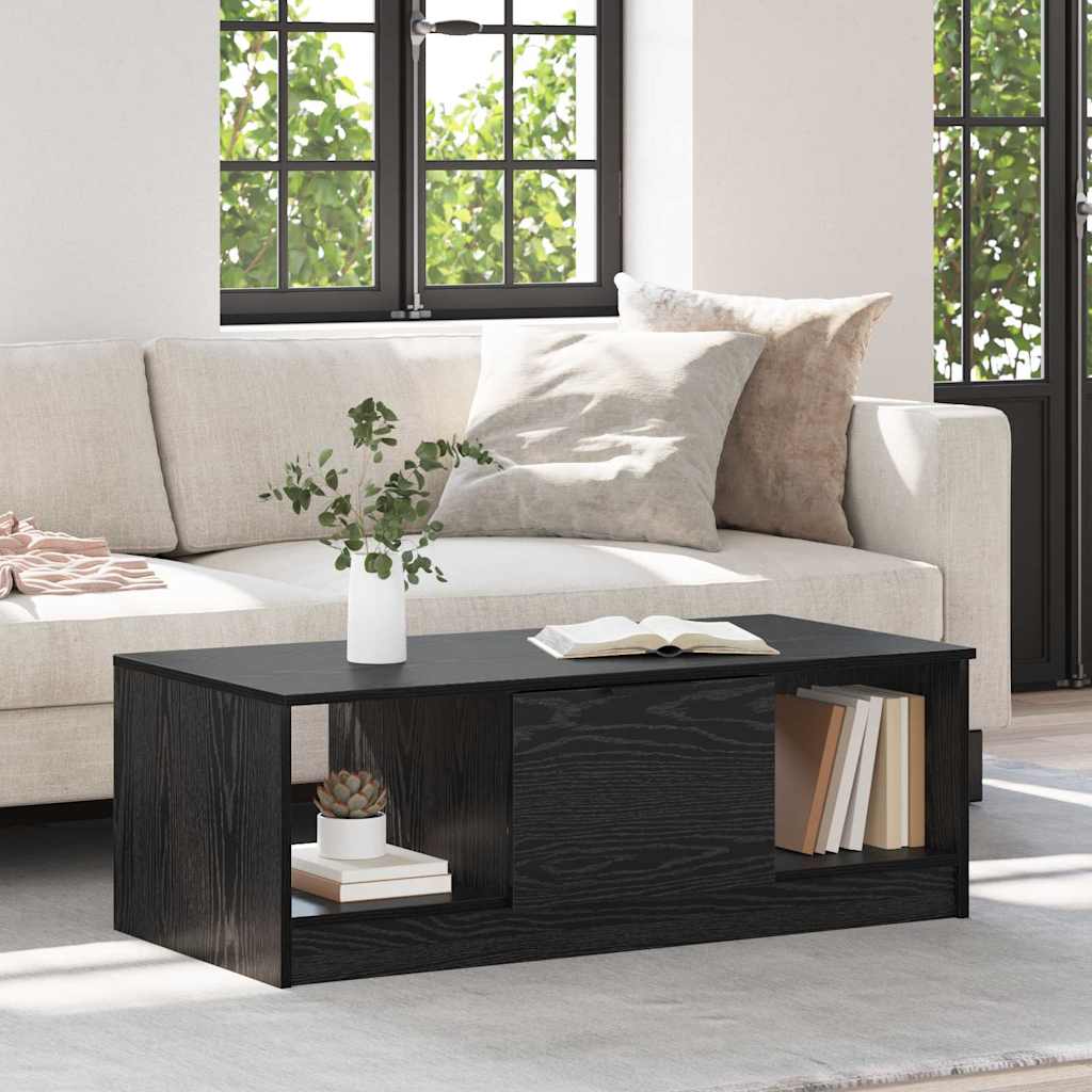 Sofabord Sort eg 102 x 50 x 36cm Konstrueret træ